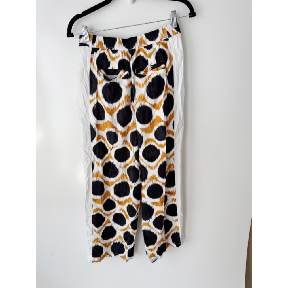 Anthropologie Maeve Wellesley wide Leg Crop Printed Pants 4 - Picture 4 of 8